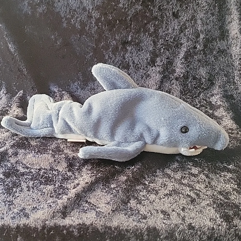 TY 1996 Crunch the shark beanie baby - Picture 2 of 10